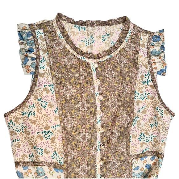 Marc By Marc Jacobs Folklore Boho Chic Silk Floral Print Dress Sz 4-6 Small - Picture 7 of 8